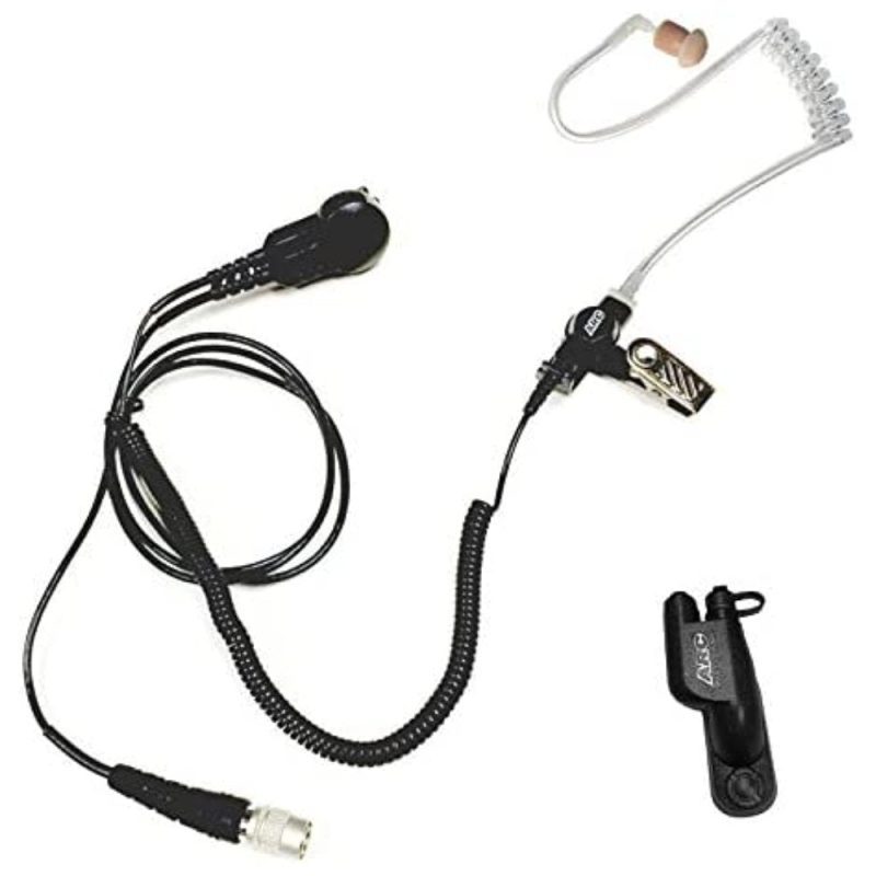 arc t21012qd police lapel mic for kenwood tk and nx multi pin radios 751444