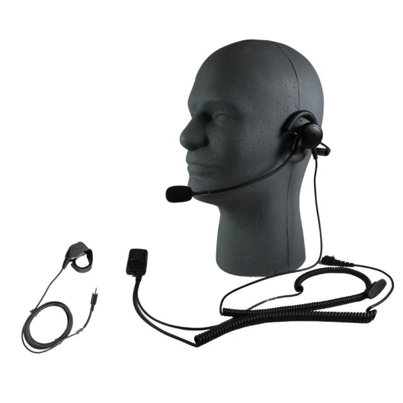 dronecomms drone operator boom mic headset with ring ptt harris p7100 p7200 p5200 529978