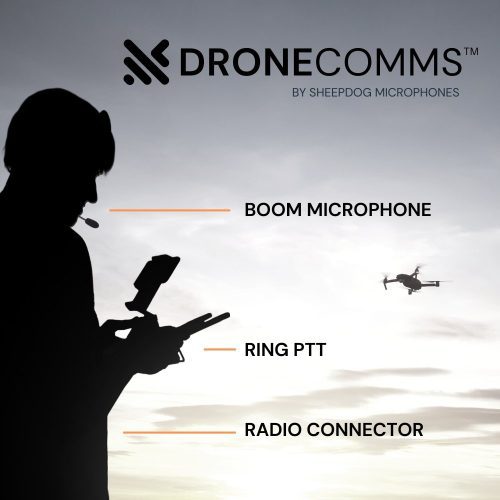 dronecomms drone operator headset with ring ptt kenwood nx tk 922285