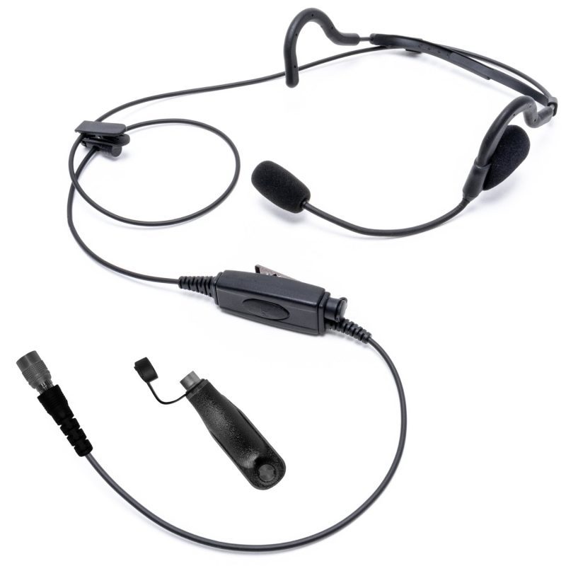 impact quick disconnect tactical headset with boom mic for motorola apx series 957481