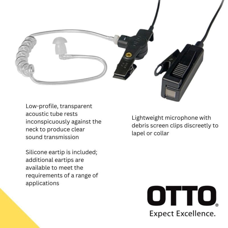 otto 2 wire surveillance earpiece mic kit motorola apx series 208007