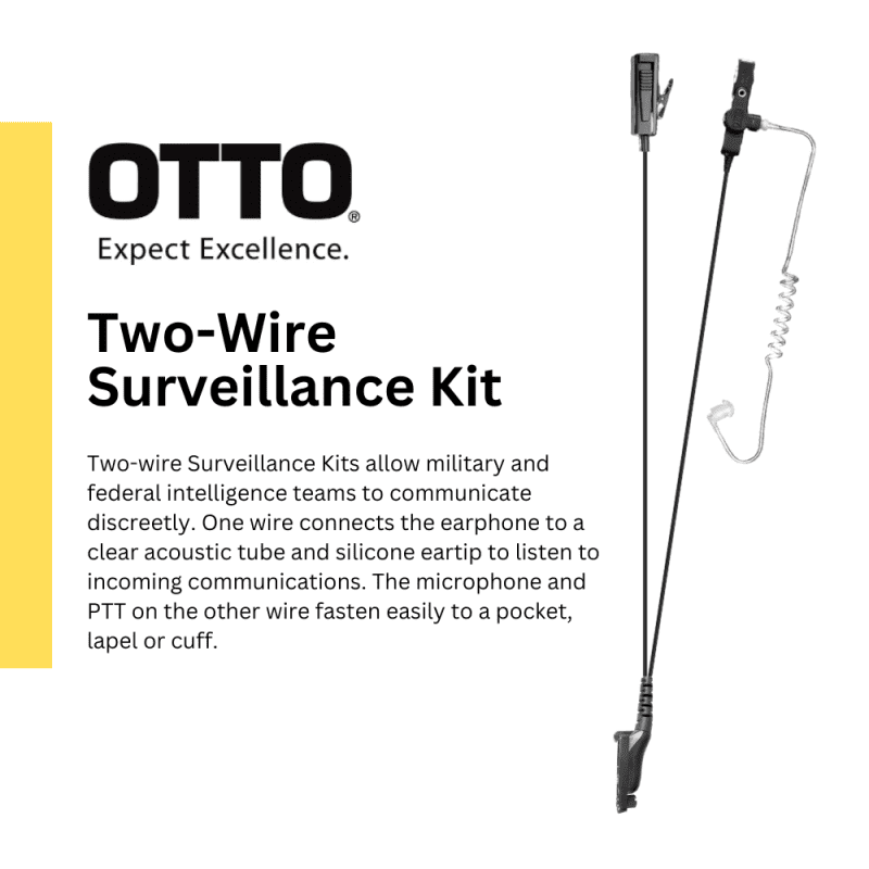 otto 2 wire surveillance earpiece mic kit motorola apx series 531653