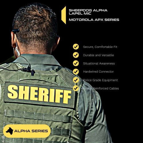 sheepdog alpha police lapel microphone earpiece kenwood 2 pin 926795