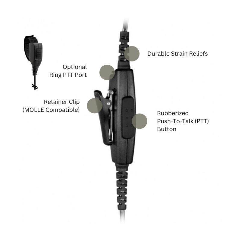 sheepdog police headset quick disconnect motorola apx 247122