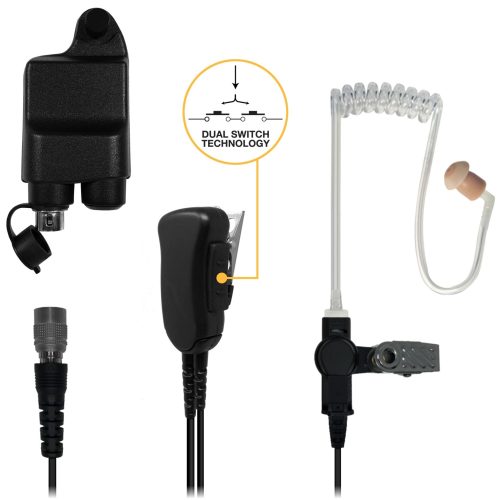 sheepdog quick disconnect lapel mic earpiece for harris macom jaguar 700p p5100 p7100 p7200 series 533920