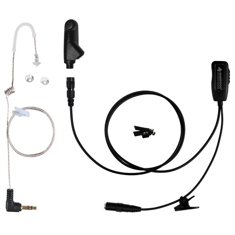 sheepdog quick disconnect mic and tubeless earpiece harris xl 552324