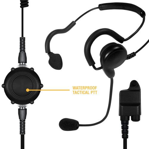 sheepdog tactical boom mic headset for harris jaguar 700p p5100 p7100 p7200 615345