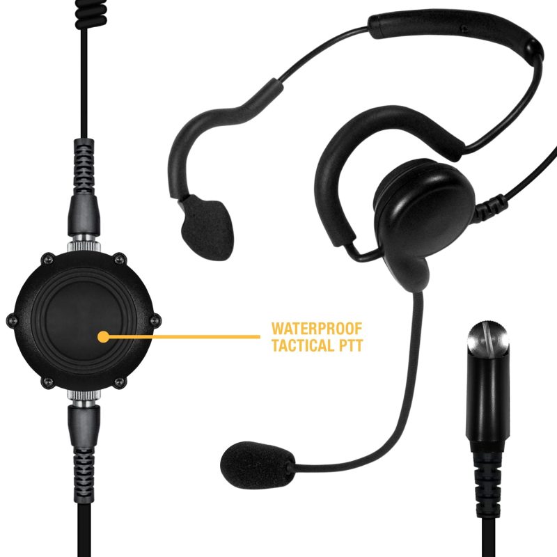 sheepdog tactical boom mic headset for harris xg100p xl150p xl185 xl200p 496205