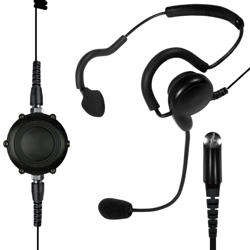 sheepdog tactical boom mic headset for harris xg100p xl150p xl185 xl200p 678400